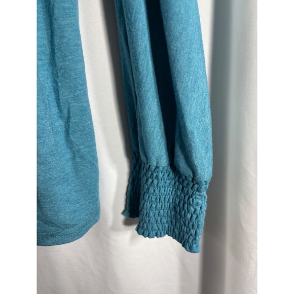 DOKOTOO Women Teal Blue Long Sleeve Relaxed Fit Dolman Top Size XL - Picture 5 of 5
